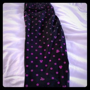 Terez Disney pink and black leggings